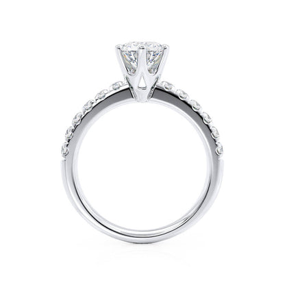 1.90 CT Round Lab-Grown Diamond Pave Setting Engagement Ring 4