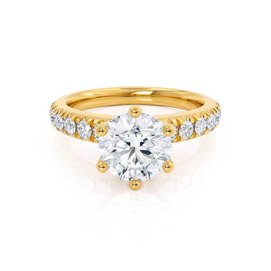 1.90 CT Round Lab-Grown Diamond Pave Setting Engagement Ring 1