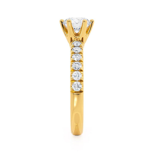 1.90 CT Round Lab-Grown Diamond Pave Setting Engagement Ring 2