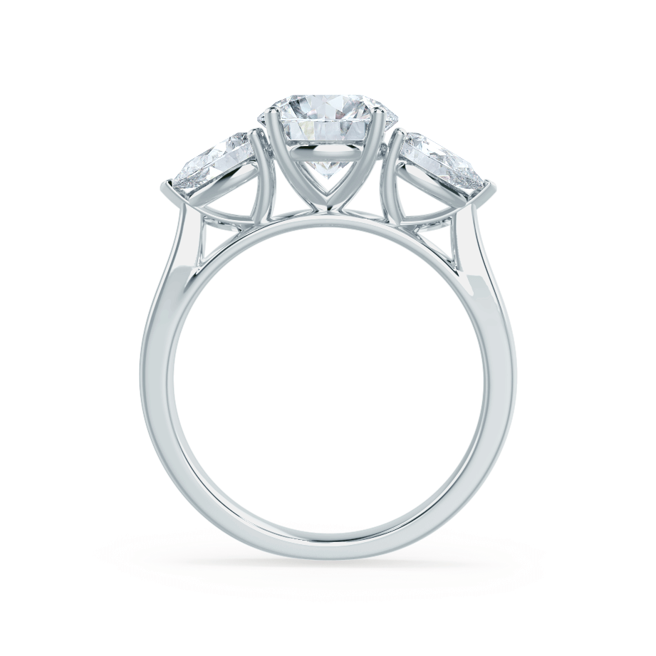 1.0 CT Round Lab-Grown Diamond Three Stone Elegance Engagement Ring 4