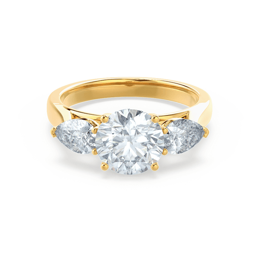 Radiant 1.0 CT Round Lab-Grown Diamond Three Stone Engagement Ring 1