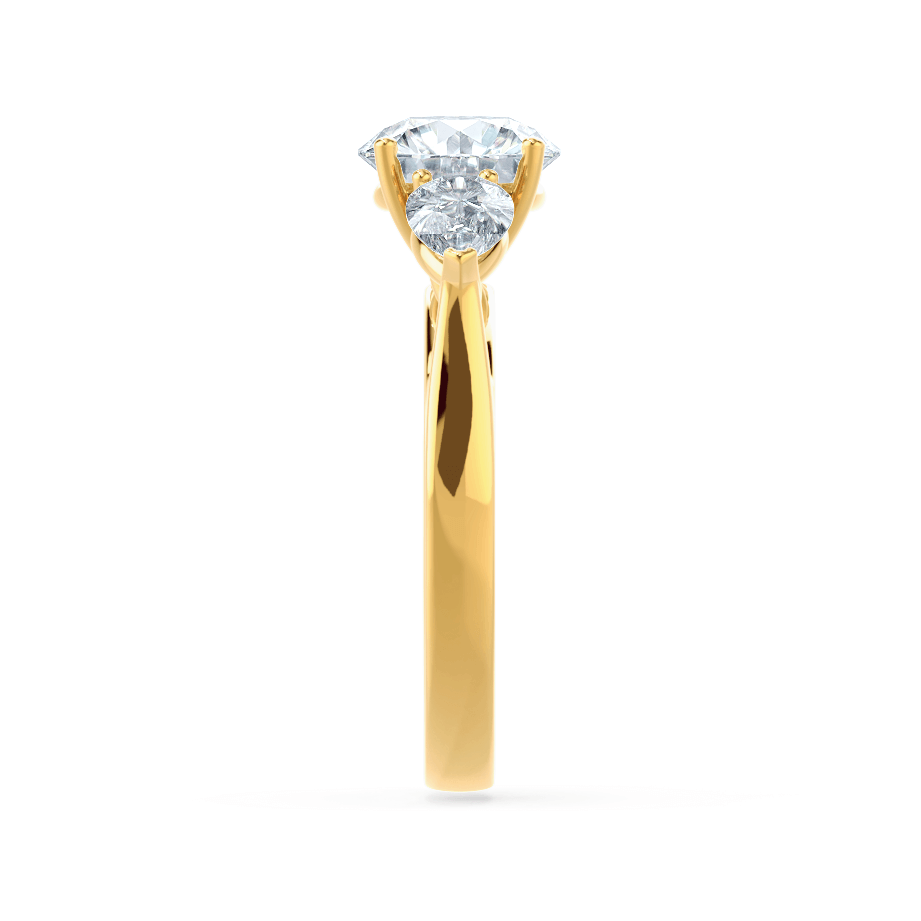 Radiant 1.0 CT Round Lab-Grown Diamond Three Stone Engagement Ring 2