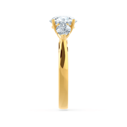 Radiant 1.0 CT Round Lab-Grown Diamond Three Stone Engagement Ring 2