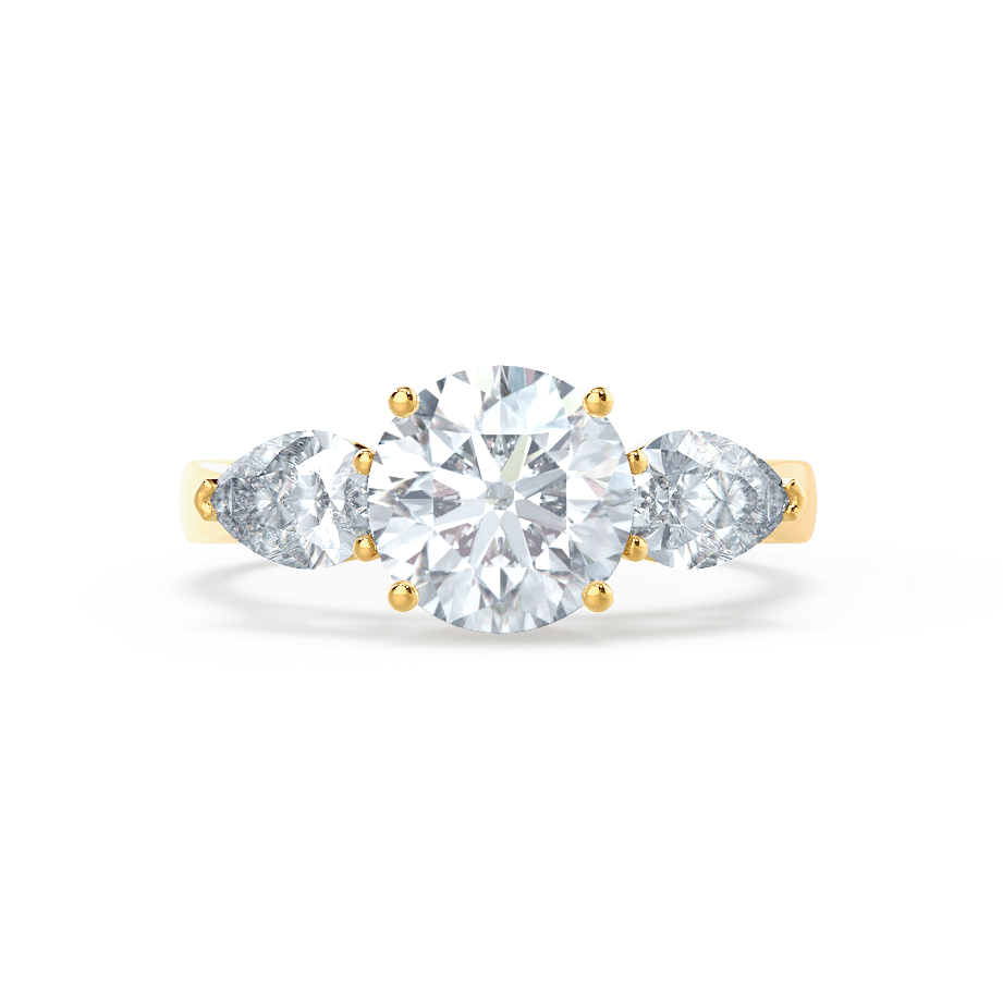 Radiant 1.0 CT Round Lab-Grown Diamond Three Stone Engagement Ring 3