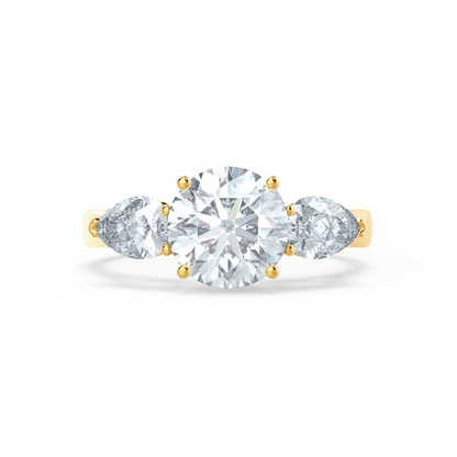 Radiant 1.0 CT Round Lab-Grown Diamond Three Stone Engagement Ring 3