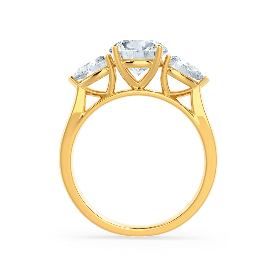 Radiant 1.0 CT Round Lab-Grown Diamond Three Stone Engagement Ring 4