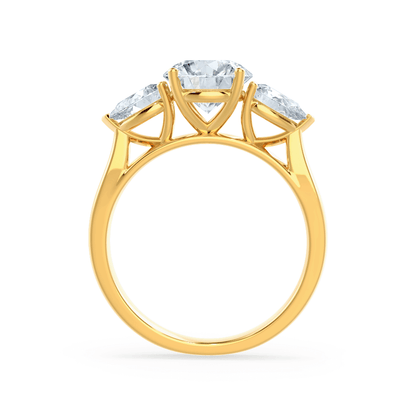 Radiant 1.0 CT Round Lab-Grown Diamond Three Stone Engagement Ring 4