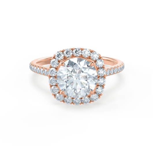 1.0 CT Cushion Lab Grown Diamond Halo & Pave Engagement Ring 2