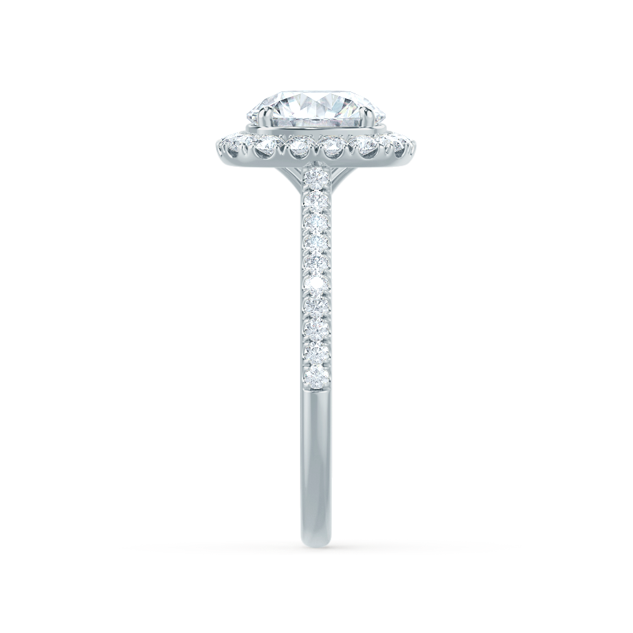 1.20 CT Round Lab-Grown Diamond Halo Engagement Ring Pavé Setting 3