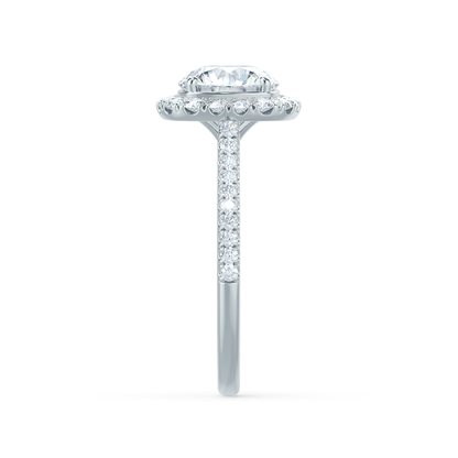 1.20 CT Round Lab-Grown Diamond Halo Engagement Ring Pavé Setting 3