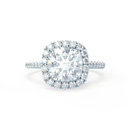 1.20 CT Round Lab-Grown Diamond Halo Engagement Ring Pavé Setting 4