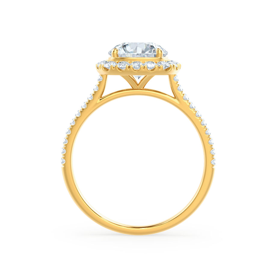 1.20 CT Round Lab Grown Diamond Halo & Pave Engagement Ring 3