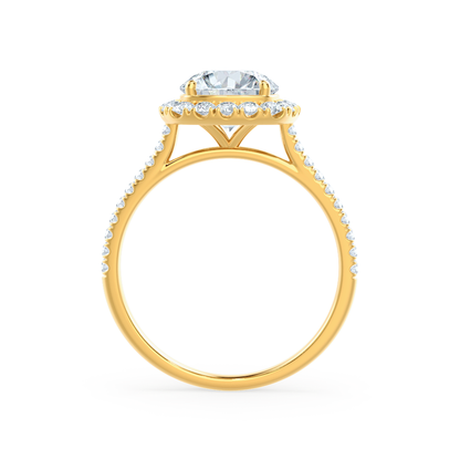 1.20 CT Round Lab Grown Diamond Halo & Pave Engagement Ring 3