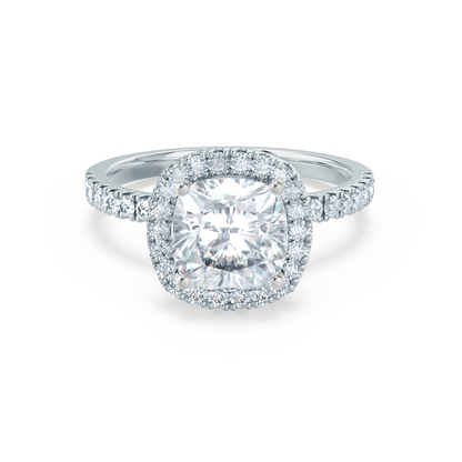 1.30 CT Cushion Lab-Grown Diamond Halo Engagement Ring 1