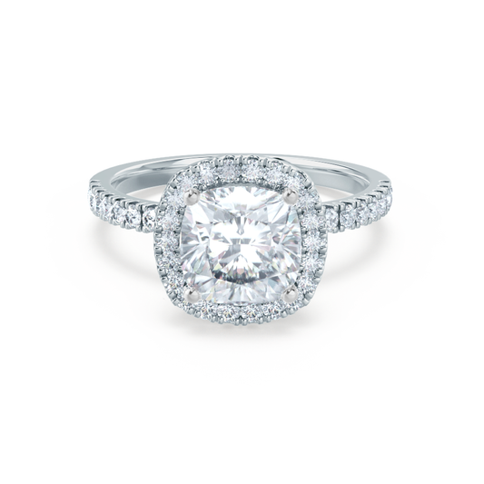 1.30 CT Cushion Lab-Grown Diamond Halo Engagement Ring 1