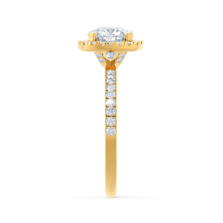 1.30 CT Cushion Lab Grown Diamond Halo Engagement Ring 3