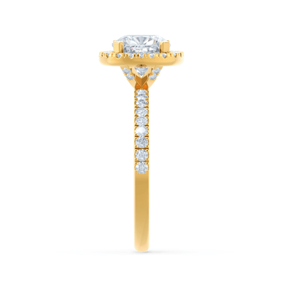 1.30 CT Cushion Lab Grown Diamond Halo Engagement Ring 3