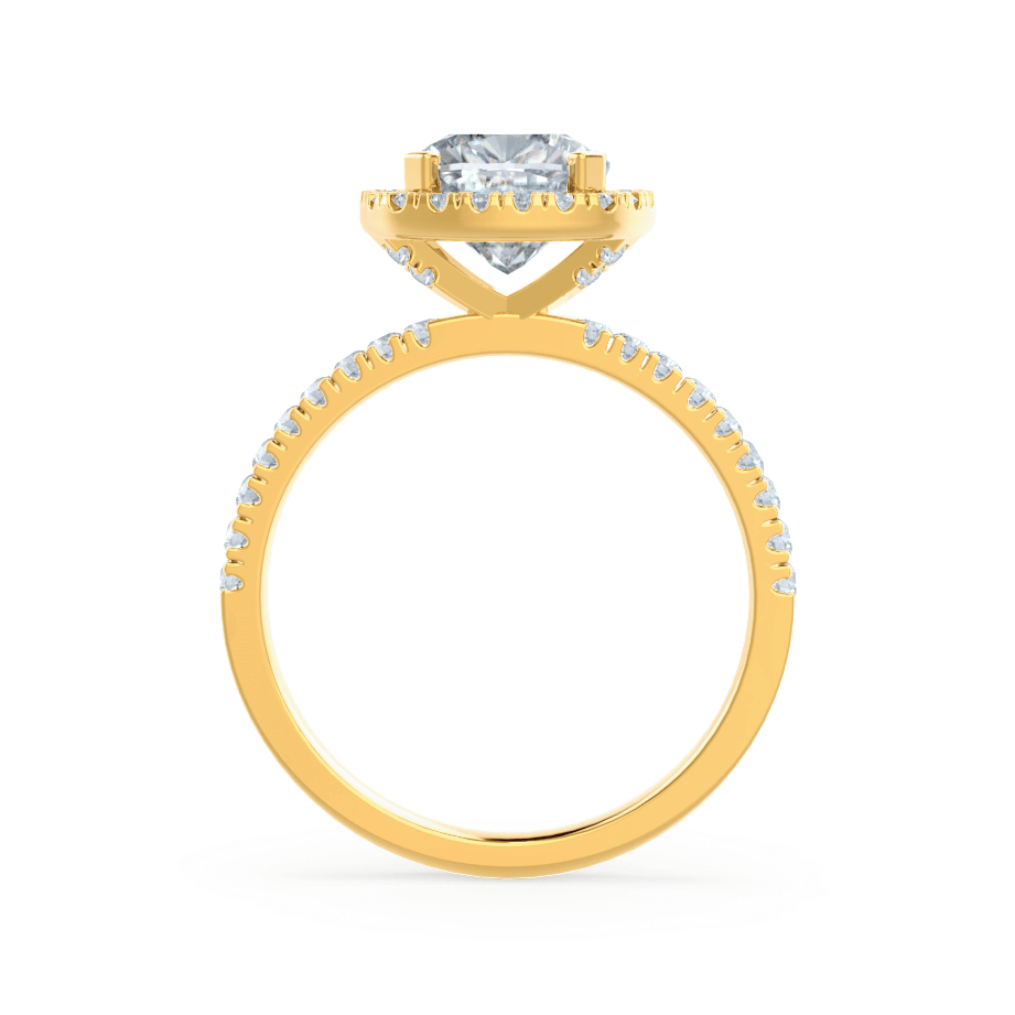 1.30 CT Cushion Lab Grown Diamond Halo Engagement Ring 4