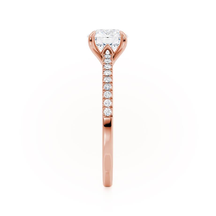 1.20 CT Round Lab Grown Diamond Engagement Ring With Pave Band 4