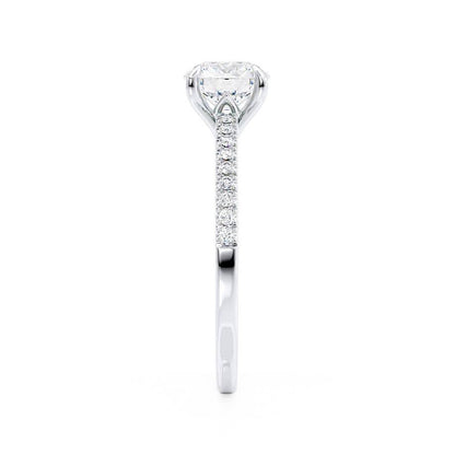 1.0 CT Round Lab Grown Diamond Pave Engagement Ring - Timeless Elegance 3