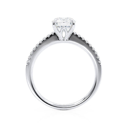 1.0 CT Round Lab Grown Diamond Pave Engagement Ring - Timeless Elegance 4