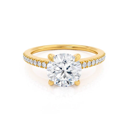 1.20 CT Round Lab Grown Diamond Pave Engagement Ring 2