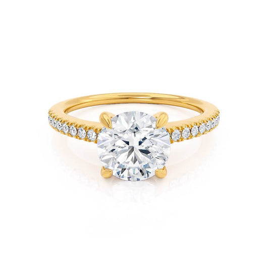 1.20 CT Round Lab Grown Diamond Pave Engagement Ring 2