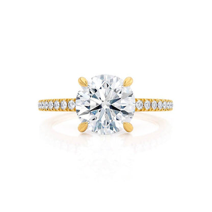1.20 CT Round Lab Grown Diamond Pave Engagement Ring 1