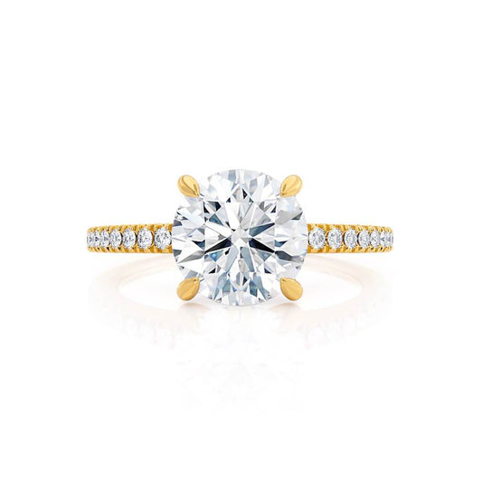 1.20 CT Round Lab Grown Diamond Pave Engagement Ring 1