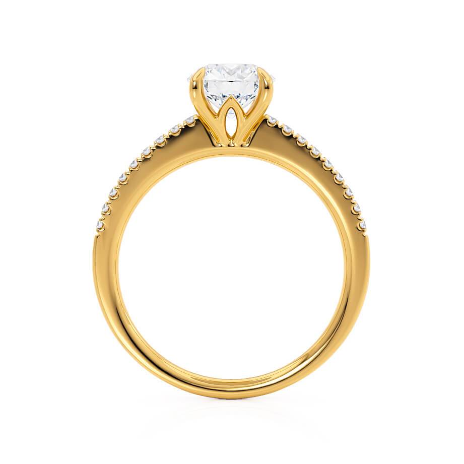 1.20 CT Round Lab Grown Diamond Pave Engagement Ring 4