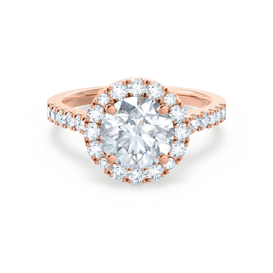 1.0 CT Round Lab-Grown Diamond Halo & Pave Engagement Ring 11