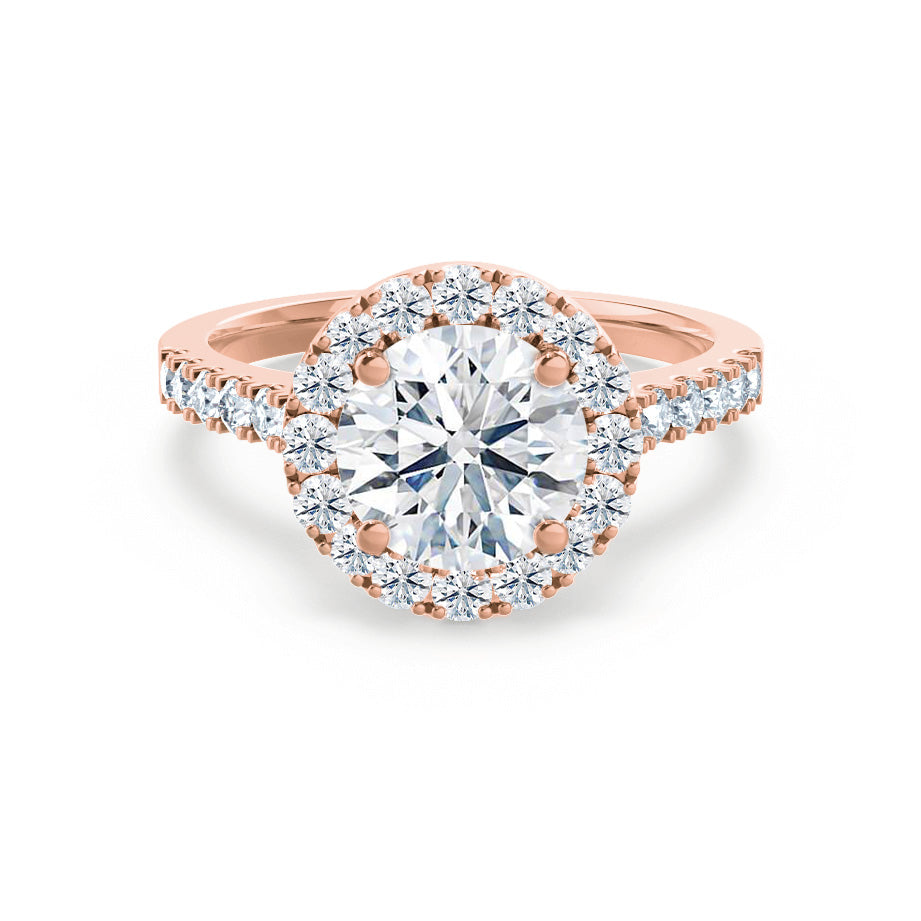 1.0 CT Round Lab-Grown Diamond Halo & Pave Engagement Ring 10
