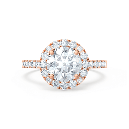 1.0 CT Round Lab-Grown Diamond Halo & Pave Engagement Ring 14