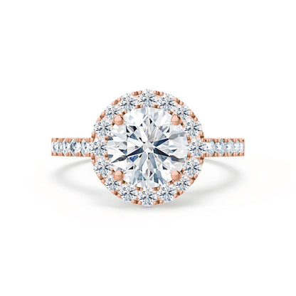 1.0 CT Round Lab-Grown Diamond Halo & Pave Engagement Ring 13