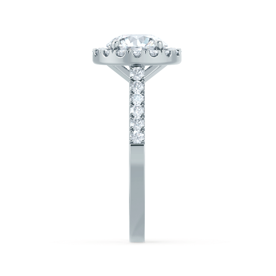 1.0 CT Round Lab-Grown Diamond Halo & Pave Engagement Ring 5