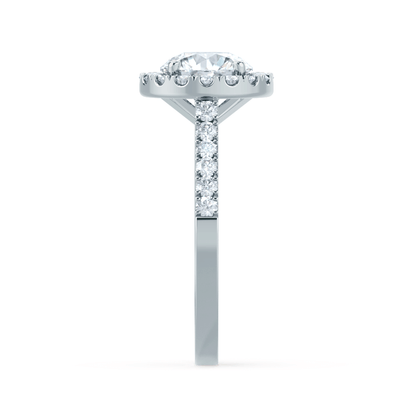 1.0 CT Round Lab-Grown Diamond Halo & Pave Engagement Ring 5
