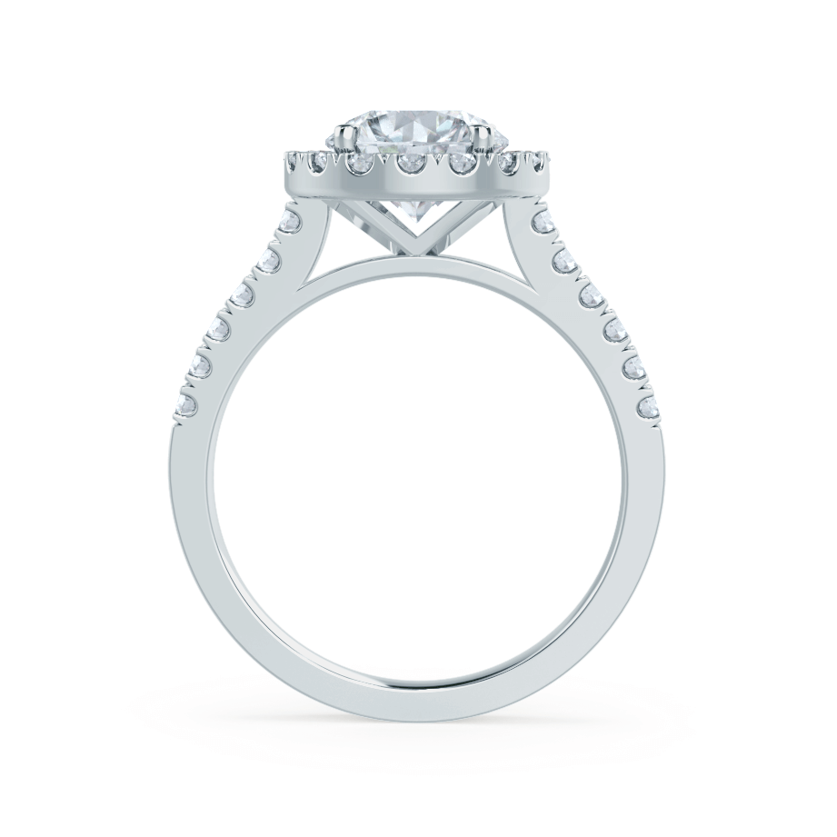 1.0 CT Round Lab-Grown Diamond Halo & Pave Engagement Ring 6