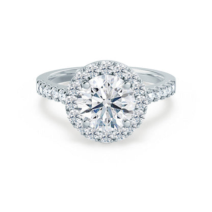 1.0 CT Round Lab-Grown Diamond Halo & Pave Engagement Ring 4