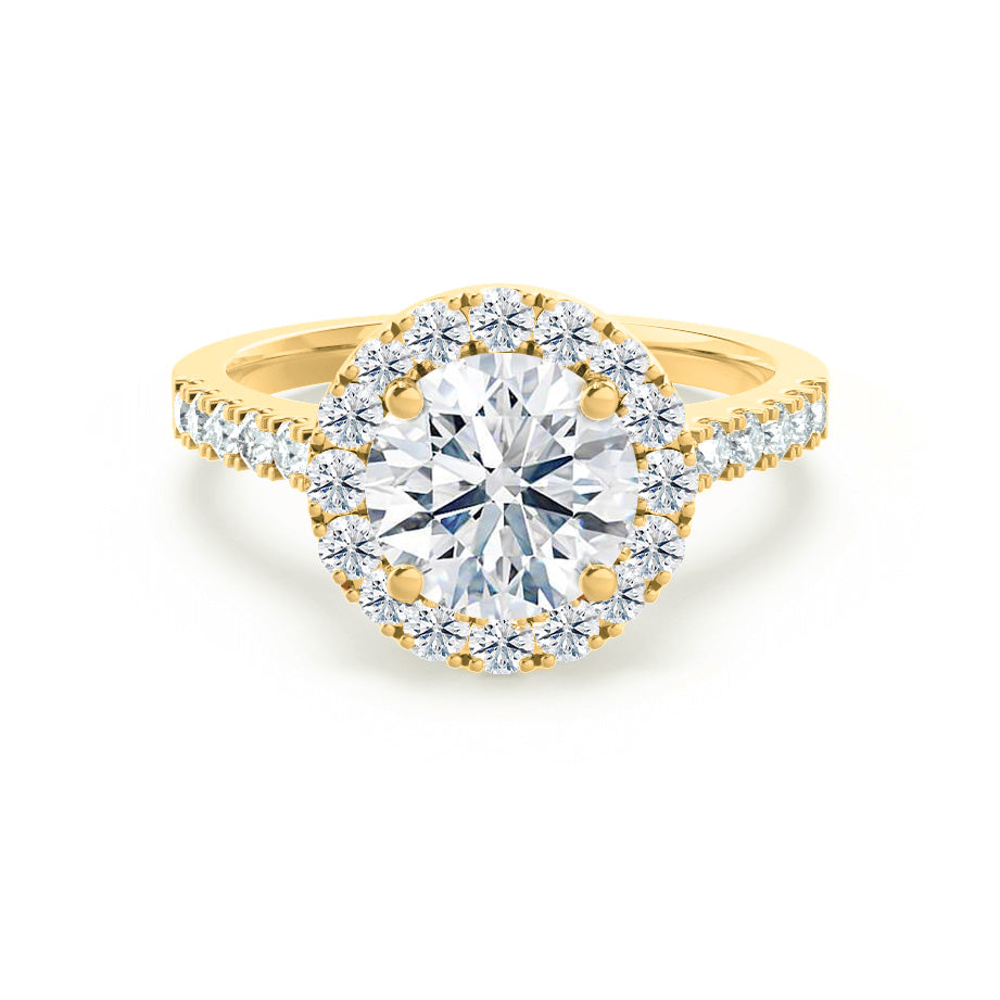 1.0 CT Round Lab-Grown Diamond Halo & Pave Engagement Ring 17