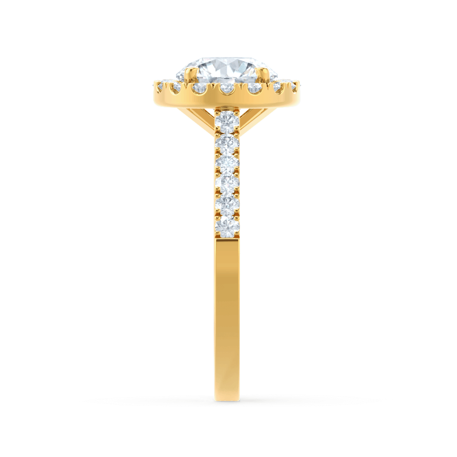 1.0 CT Round Lab-Grown Diamond Halo & Pave Engagement Ring 19