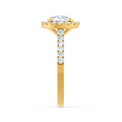 1.0 CT Round Lab-Grown Diamond Halo & Pave Engagement Ring 19