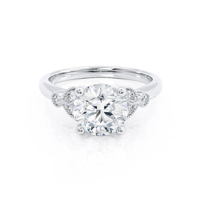 1.0 CT Round Lab-Grown Diamond Vintage Pave Engagement Ring 1