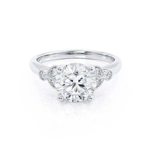 1.0 CT Round Lab-Grown Diamond Vintage Pave Engagement Ring 1