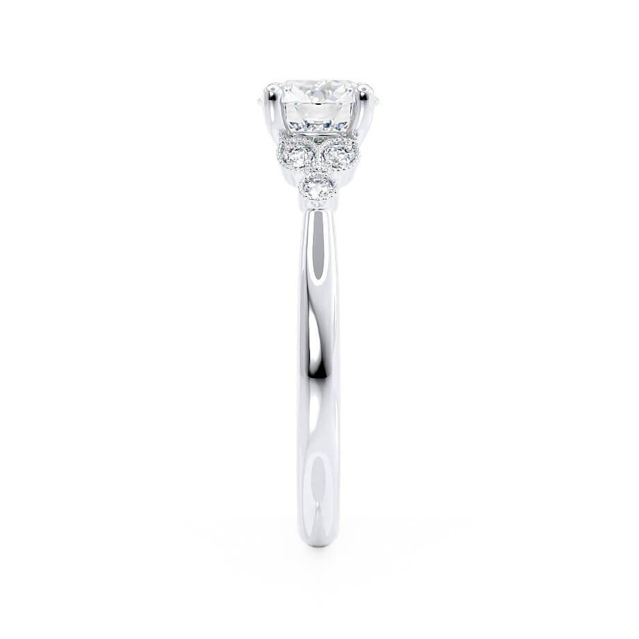 1.0 CT Round Lab-Grown Diamond Vintage Pave Engagement Ring 3