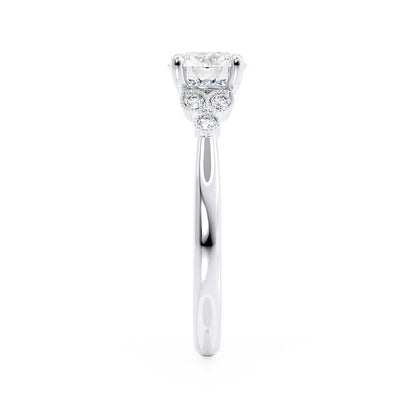 1.0 CT Round Lab-Grown Diamond Vintage Pave Engagement Ring 3