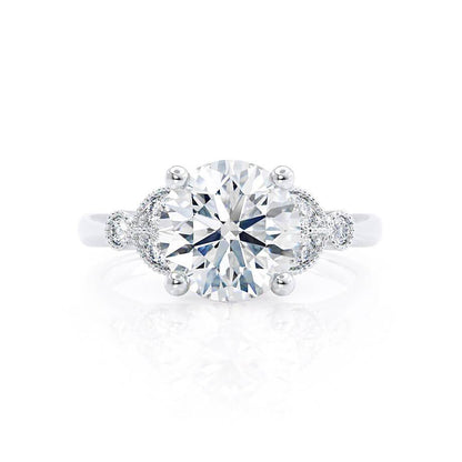 1.0 CT Round Lab-Grown Diamond Vintage Pave Engagement Ring 2