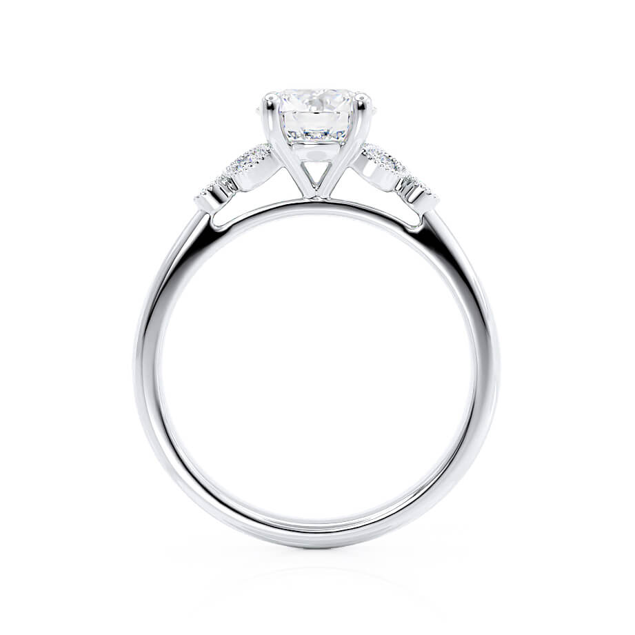 1.0 CT Round Lab-Grown Diamond Vintage Pave Engagement Ring 4