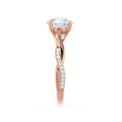 0.75 CT Round Lab-Grown Diamond Twisted Pave Engagement Ring 3