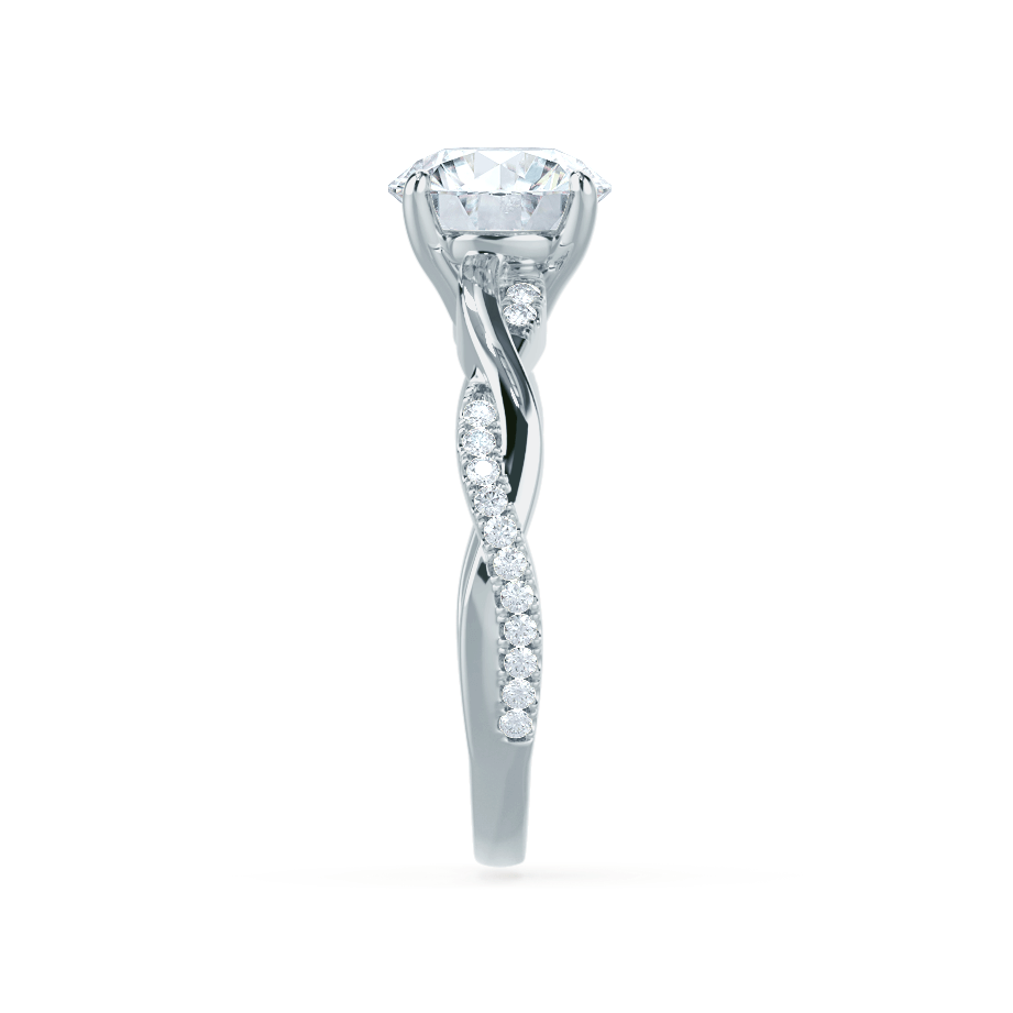 0.75 CT Round Lab-Grown Diamond Twisted Elegance Engagement Ring 4