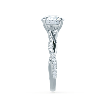 0.75 CT Round Lab-Grown Diamond Twisted Elegance Engagement Ring 4